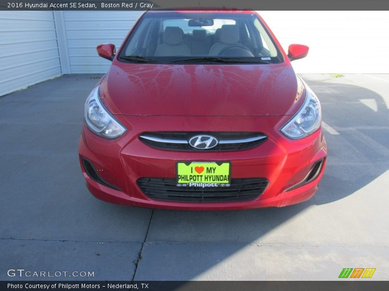 Boston Red / Gray 2016 Hyundai Accent SE Sedan