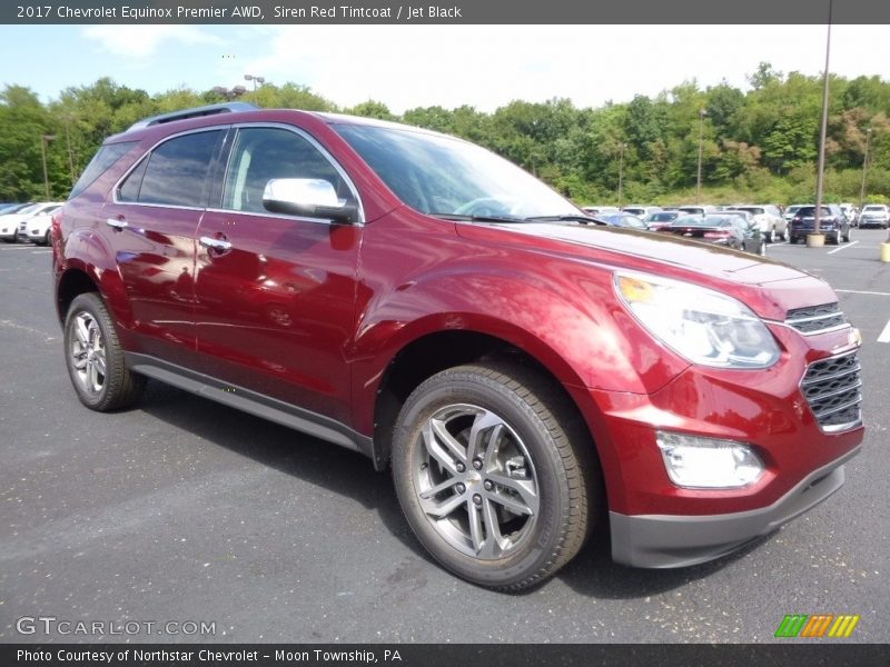 Siren Red Tintcoat / Jet Black 2017 Chevrolet Equinox Premier AWD