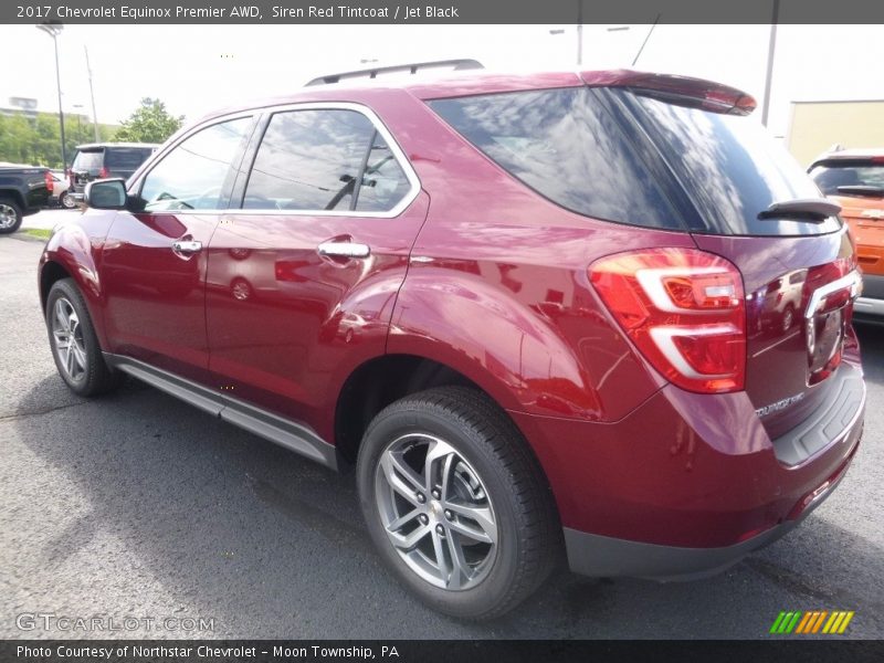 Siren Red Tintcoat / Jet Black 2017 Chevrolet Equinox Premier AWD