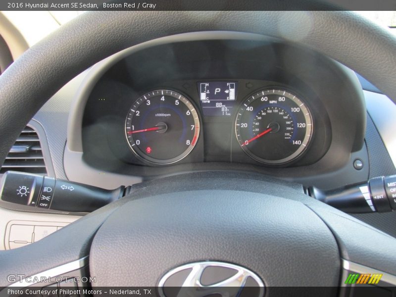 Boston Red / Gray 2016 Hyundai Accent SE Sedan