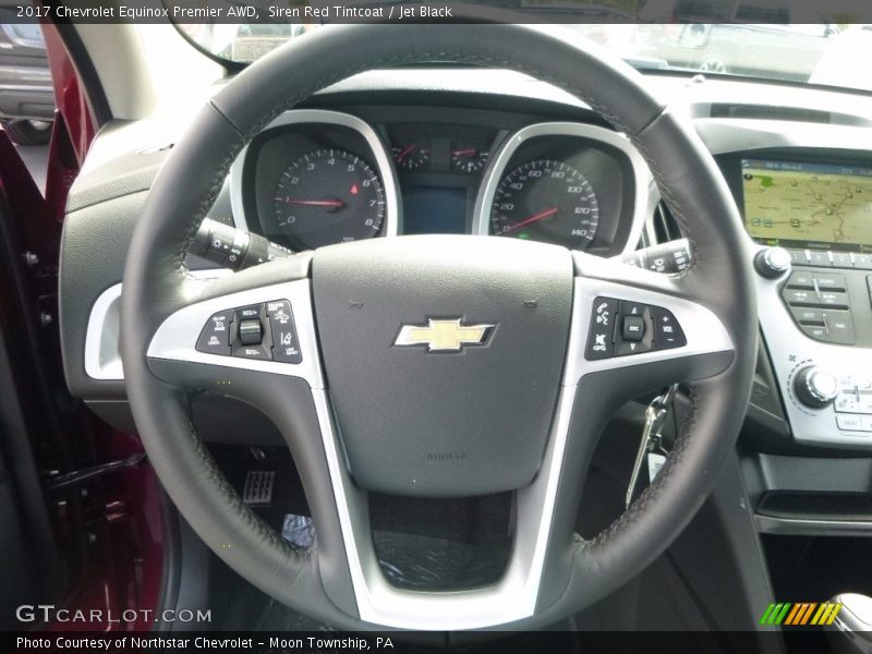 Siren Red Tintcoat / Jet Black 2017 Chevrolet Equinox Premier AWD
