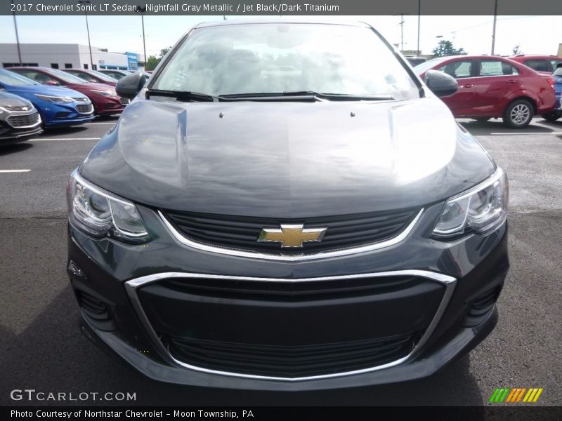 Nightfall Gray Metallic / Jet Black/Dark Titanium 2017 Chevrolet Sonic LT Sedan