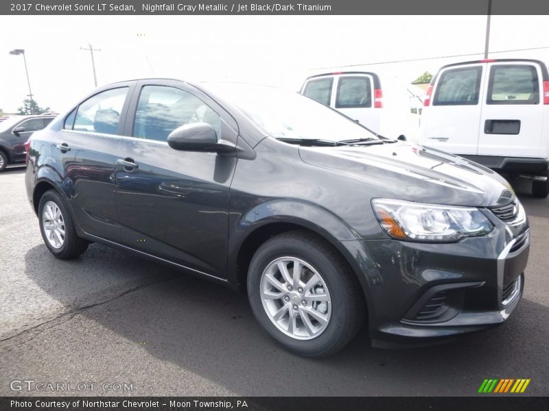 Nightfall Gray Metallic / Jet Black/Dark Titanium 2017 Chevrolet Sonic LT Sedan