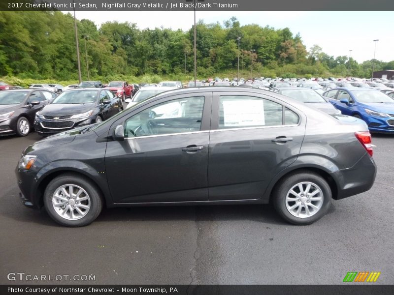 Nightfall Gray Metallic / Jet Black/Dark Titanium 2017 Chevrolet Sonic LT Sedan