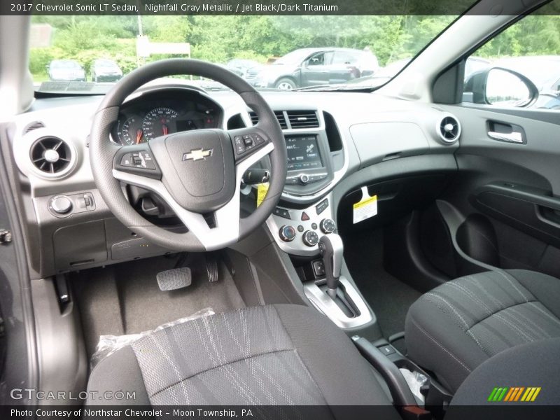 Nightfall Gray Metallic / Jet Black/Dark Titanium 2017 Chevrolet Sonic LT Sedan