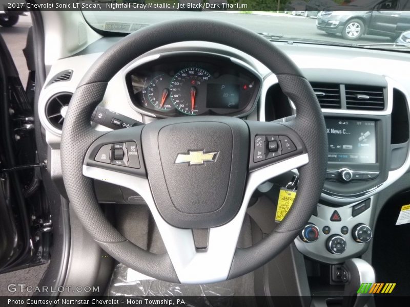 Nightfall Gray Metallic / Jet Black/Dark Titanium 2017 Chevrolet Sonic LT Sedan