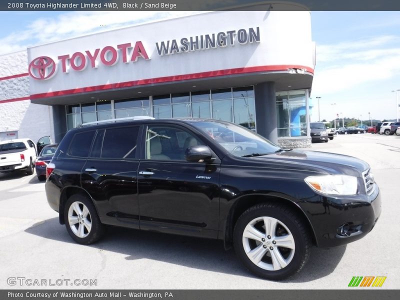 Black / Sand Beige 2008 Toyota Highlander Limited 4WD