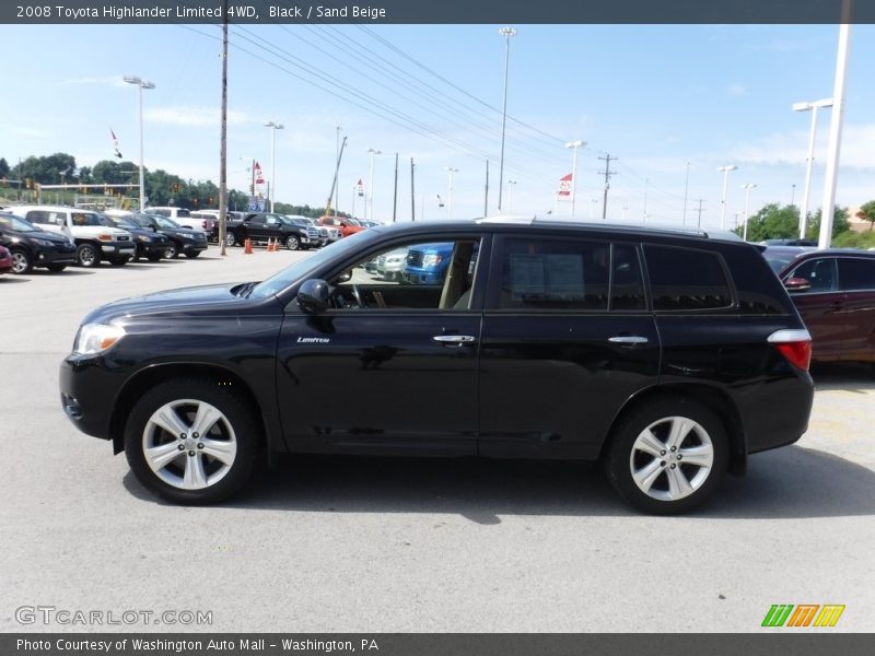 Black / Sand Beige 2008 Toyota Highlander Limited 4WD