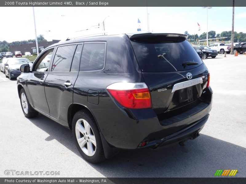 Black / Sand Beige 2008 Toyota Highlander Limited 4WD