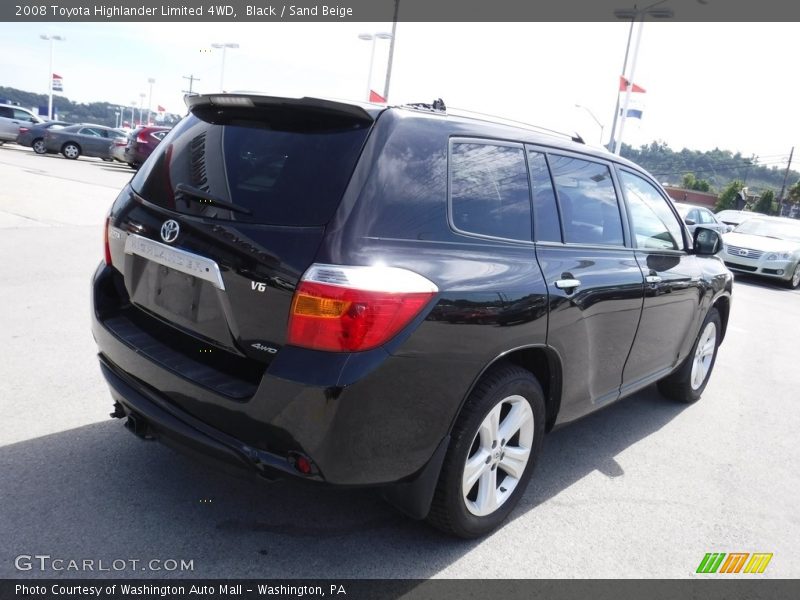 Black / Sand Beige 2008 Toyota Highlander Limited 4WD