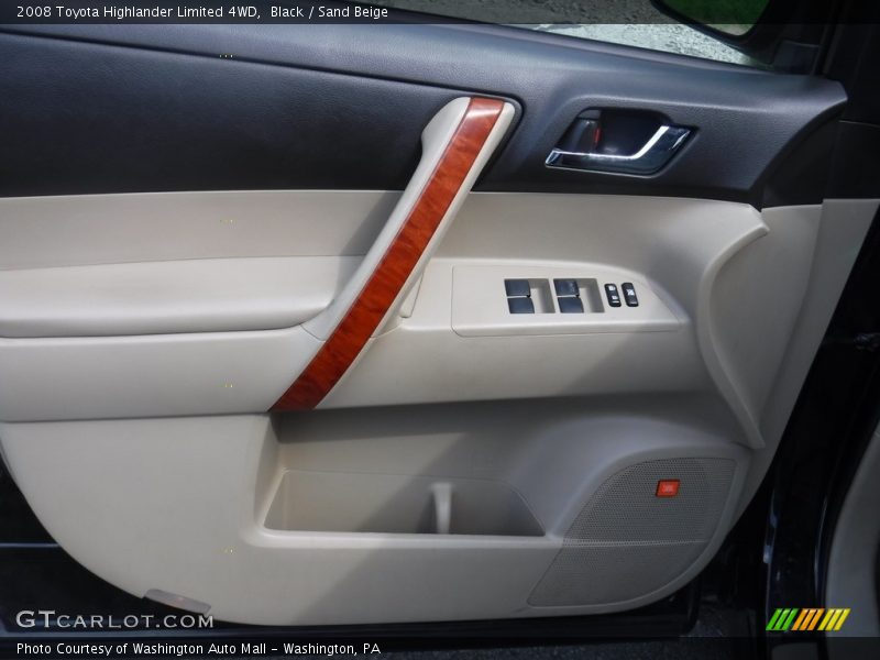 Black / Sand Beige 2008 Toyota Highlander Limited 4WD