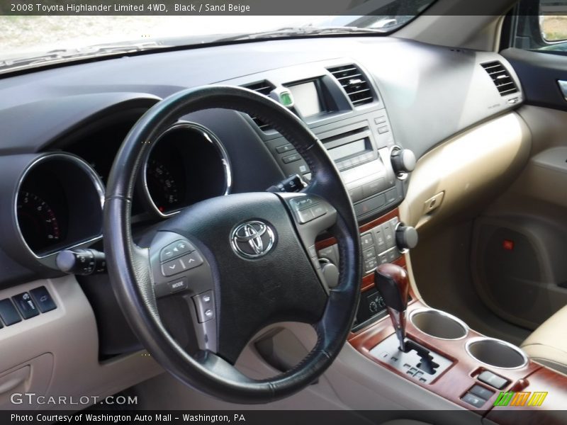 Black / Sand Beige 2008 Toyota Highlander Limited 4WD