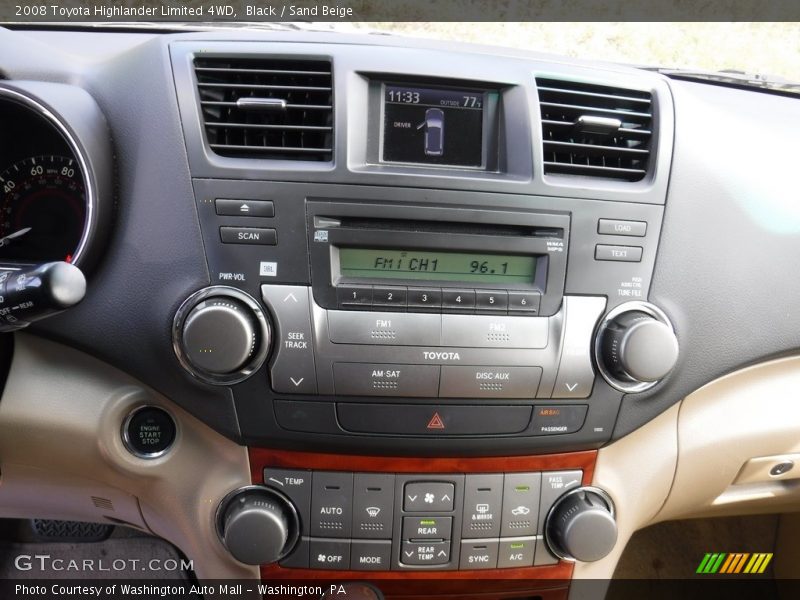 Black / Sand Beige 2008 Toyota Highlander Limited 4WD