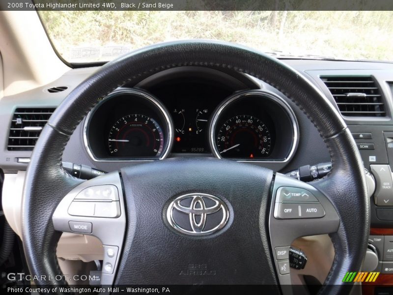 Black / Sand Beige 2008 Toyota Highlander Limited 4WD