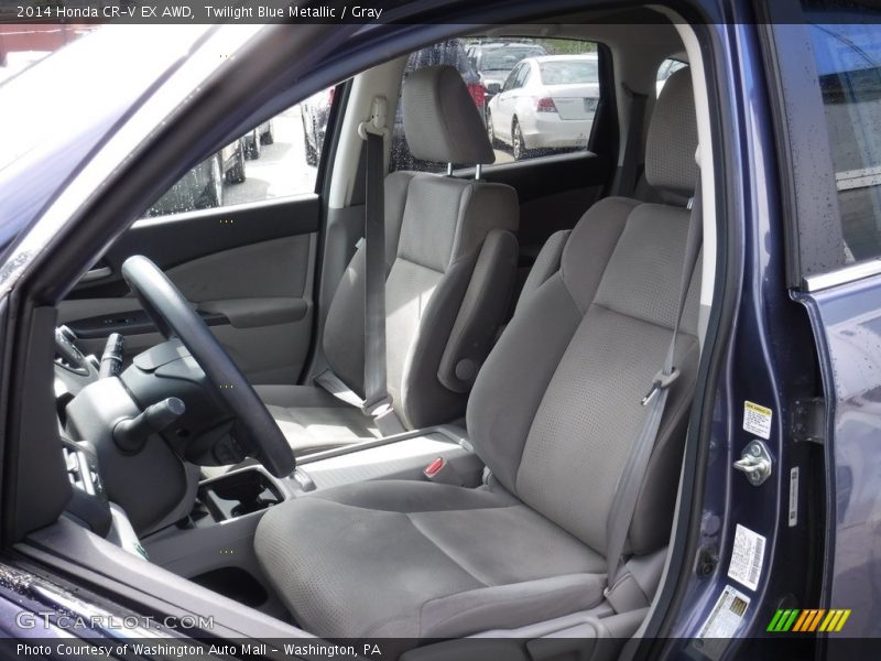 Twilight Blue Metallic / Gray 2014 Honda CR-V EX AWD