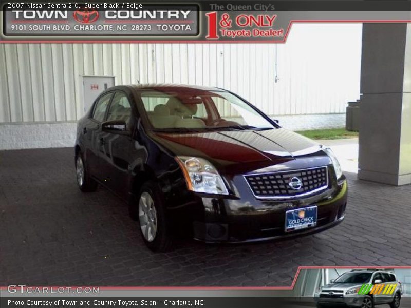 Super Black / Beige 2007 Nissan Sentra 2.0