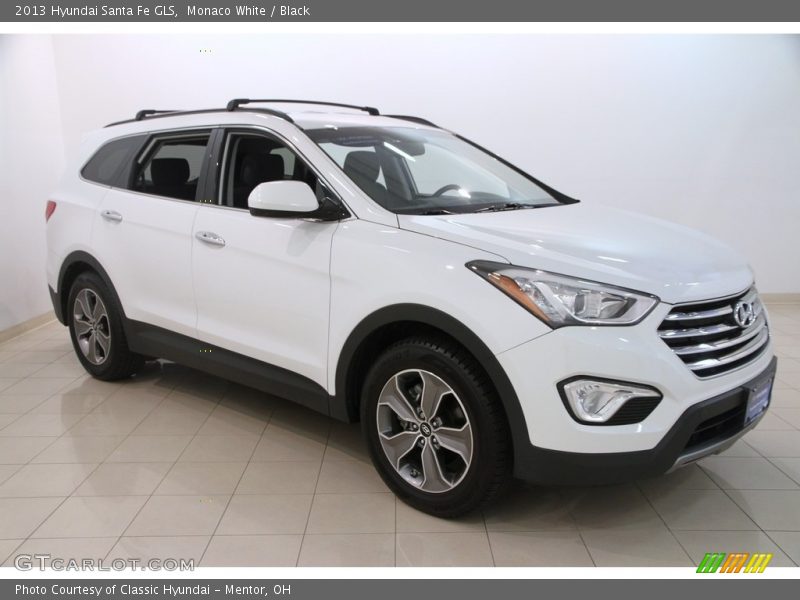 Monaco White / Black 2013 Hyundai Santa Fe GLS