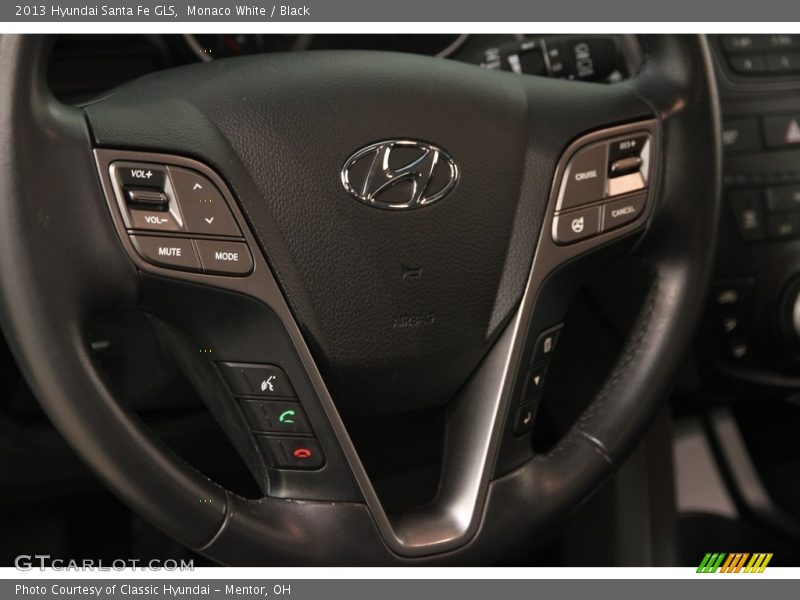 Monaco White / Black 2013 Hyundai Santa Fe GLS