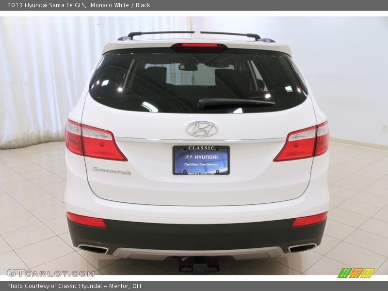 Monaco White / Black 2013 Hyundai Santa Fe GLS