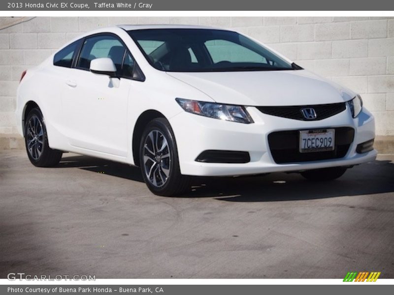 Taffeta White / Gray 2013 Honda Civic EX Coupe