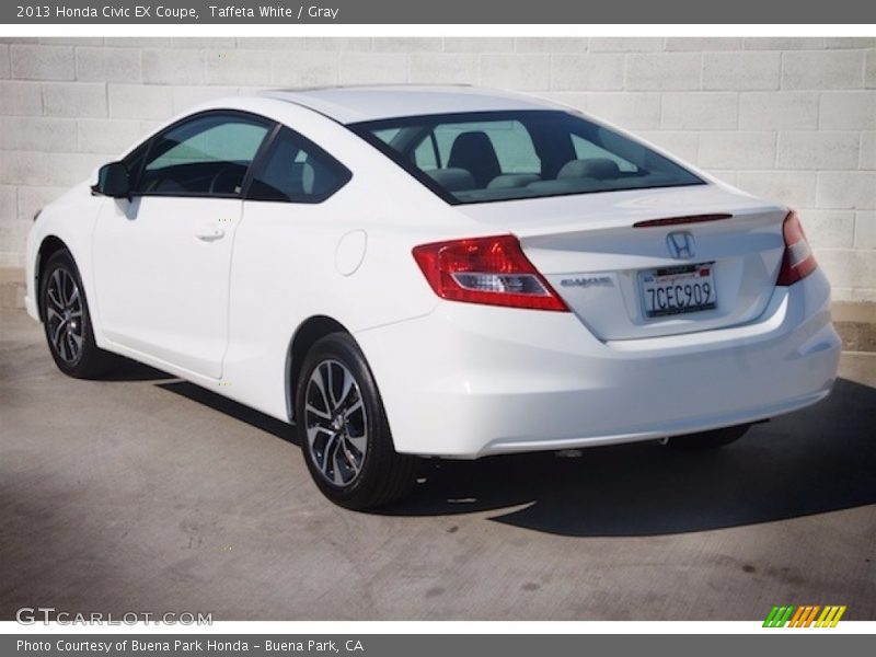 Taffeta White / Gray 2013 Honda Civic EX Coupe
