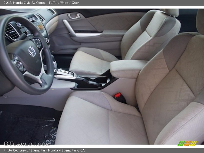 Taffeta White / Gray 2013 Honda Civic EX Coupe