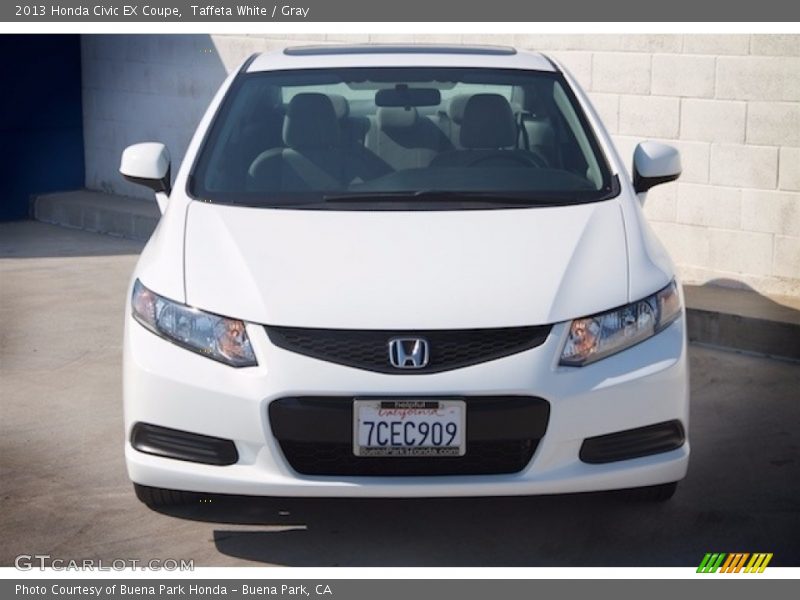 Taffeta White / Gray 2013 Honda Civic EX Coupe