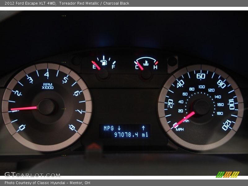 Toreador Red Metallic / Charcoal Black 2012 Ford Escape XLT 4WD