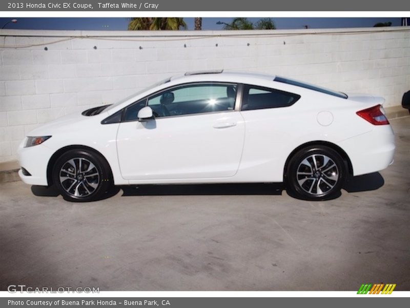 Taffeta White / Gray 2013 Honda Civic EX Coupe