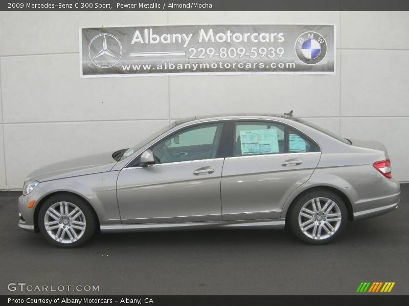 Pewter Metallic / Almond/Mocha 2009 Mercedes-Benz C 300 Sport