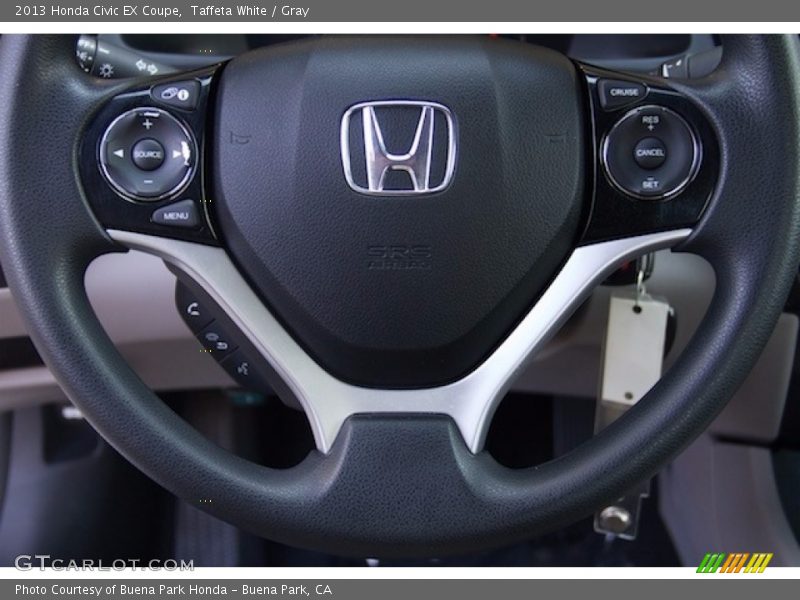 Taffeta White / Gray 2013 Honda Civic EX Coupe