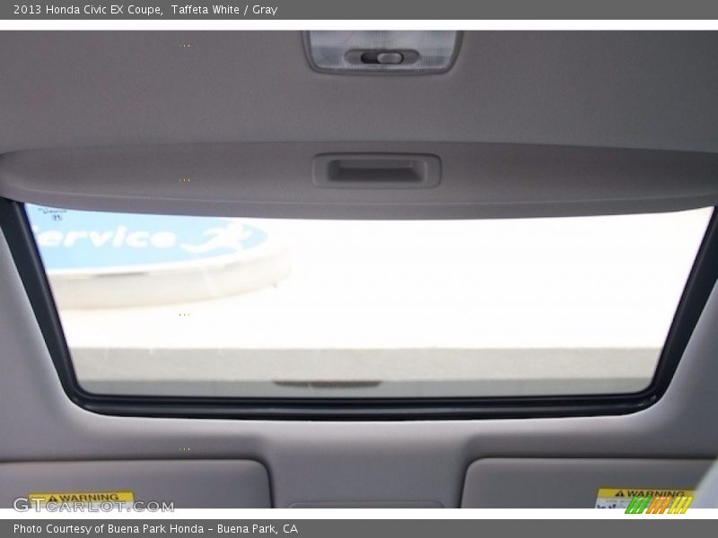 Taffeta White / Gray 2013 Honda Civic EX Coupe