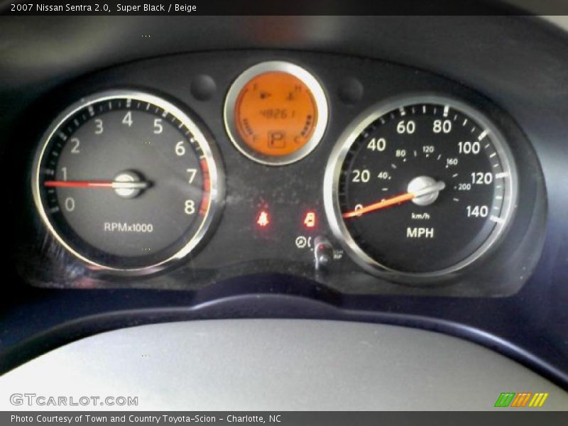 Super Black / Beige 2007 Nissan Sentra 2.0