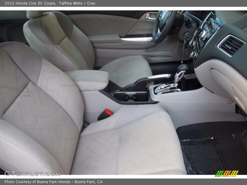Taffeta White / Gray 2013 Honda Civic EX Coupe