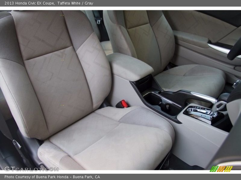 Taffeta White / Gray 2013 Honda Civic EX Coupe