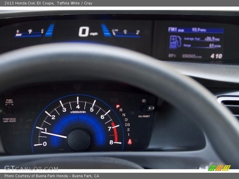 Taffeta White / Gray 2013 Honda Civic EX Coupe