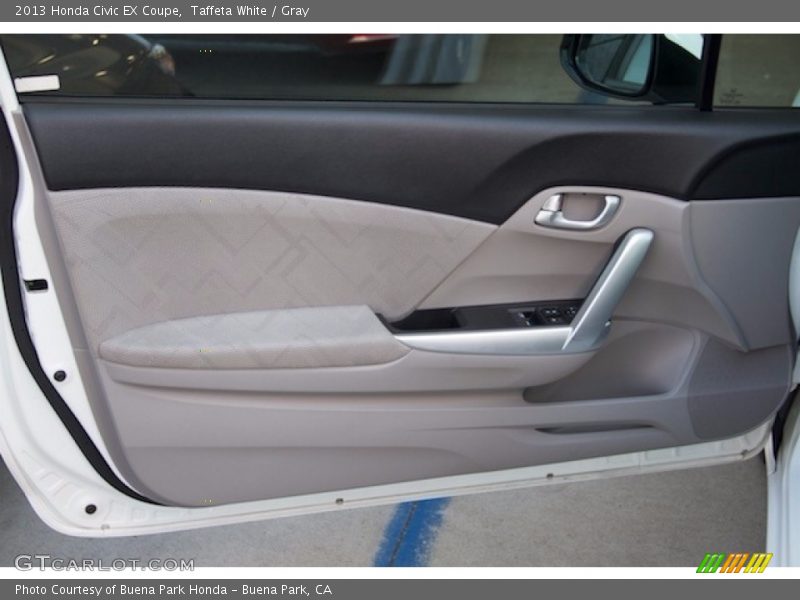 Taffeta White / Gray 2013 Honda Civic EX Coupe