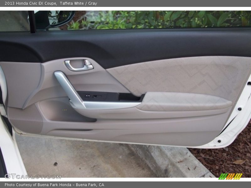Taffeta White / Gray 2013 Honda Civic EX Coupe