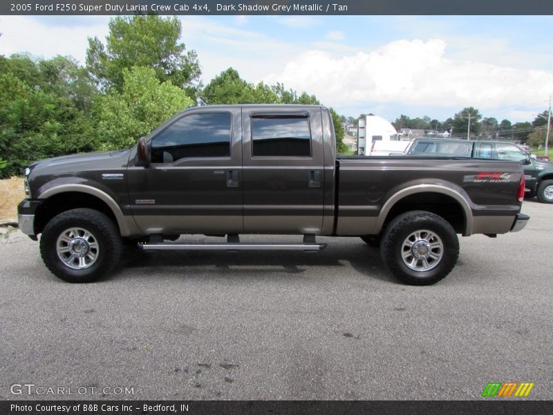Dark Shadow Grey Metallic / Tan 2005 Ford F250 Super Duty Lariat Crew Cab 4x4
