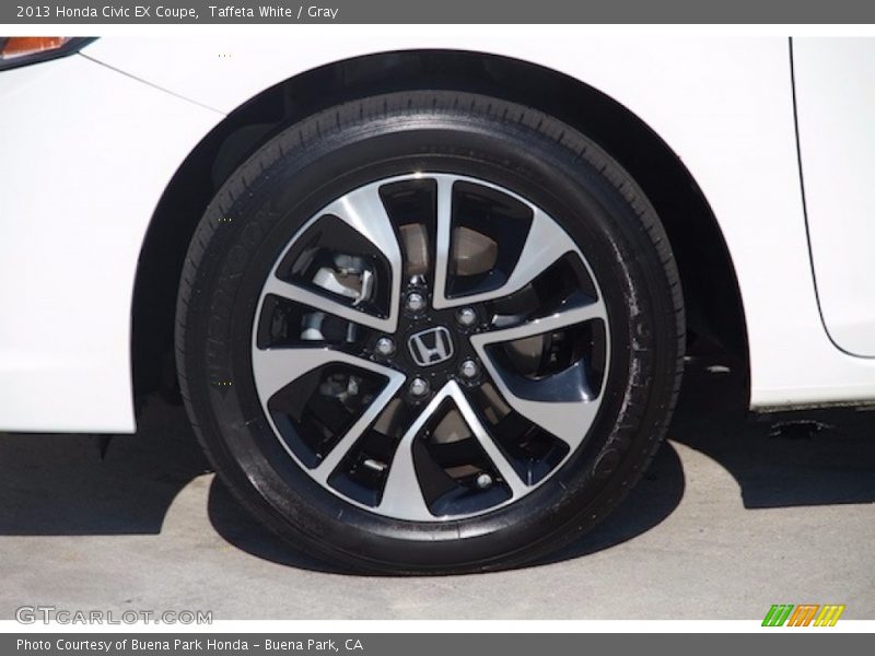Taffeta White / Gray 2013 Honda Civic EX Coupe