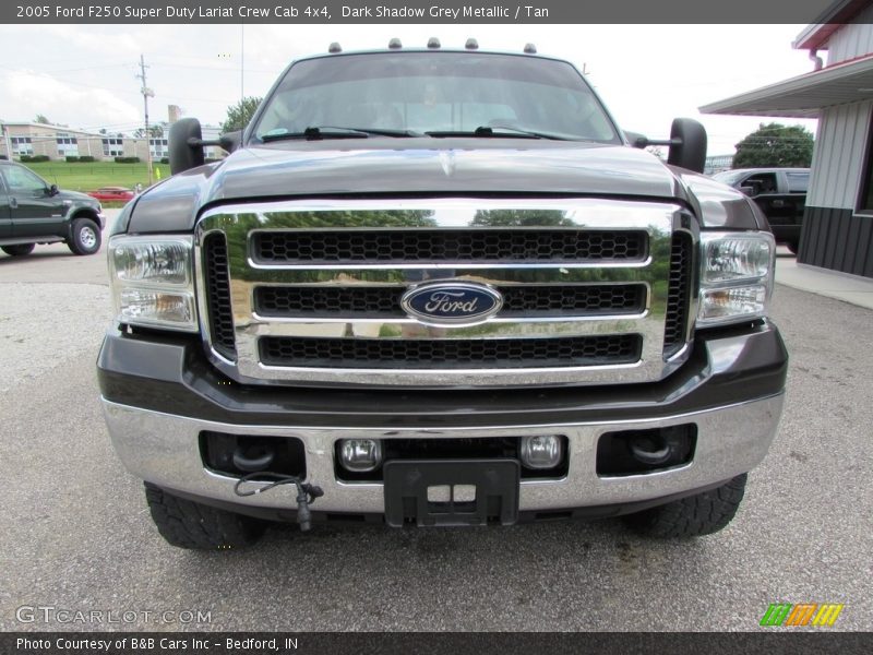Dark Shadow Grey Metallic / Tan 2005 Ford F250 Super Duty Lariat Crew Cab 4x4