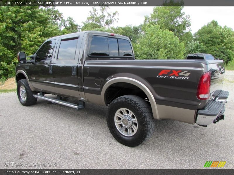 Dark Shadow Grey Metallic / Tan 2005 Ford F250 Super Duty Lariat Crew Cab 4x4