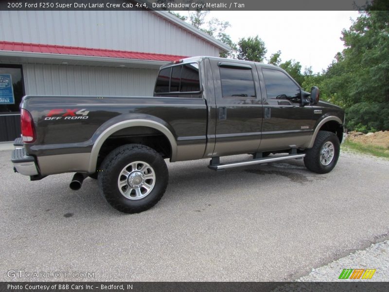 Dark Shadow Grey Metallic / Tan 2005 Ford F250 Super Duty Lariat Crew Cab 4x4