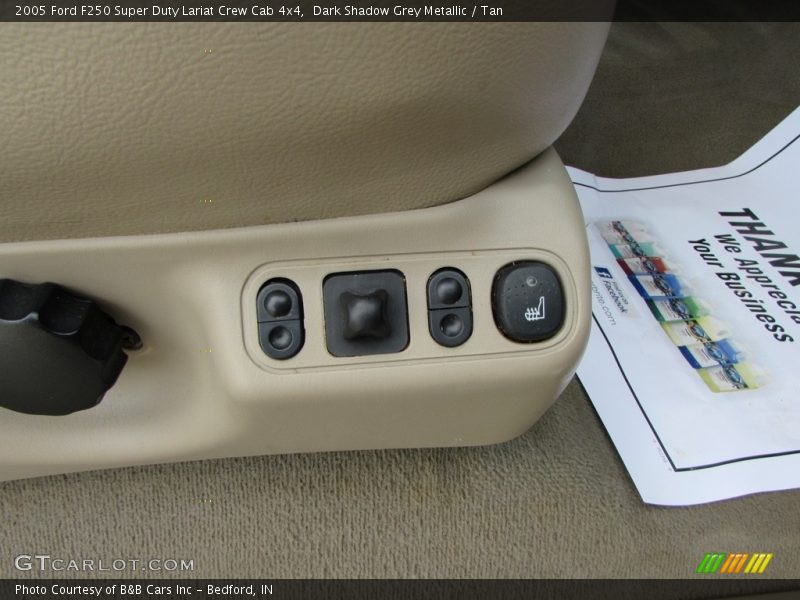 Dark Shadow Grey Metallic / Tan 2005 Ford F250 Super Duty Lariat Crew Cab 4x4