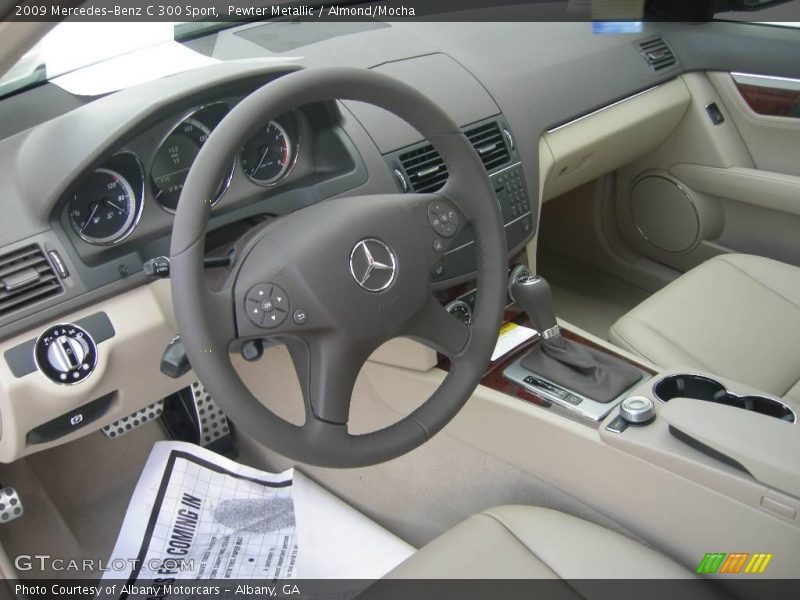 Pewter Metallic / Almond/Mocha 2009 Mercedes-Benz C 300 Sport