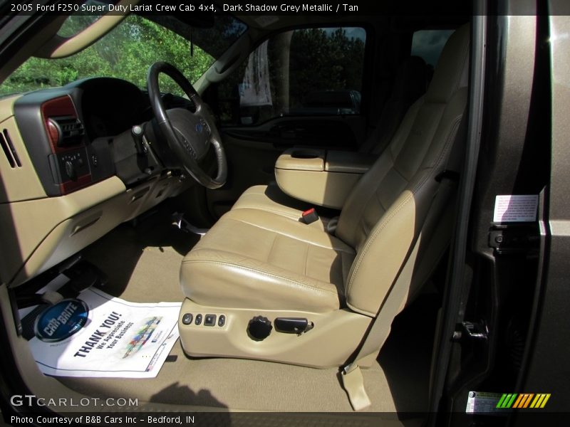 Dark Shadow Grey Metallic / Tan 2005 Ford F250 Super Duty Lariat Crew Cab 4x4