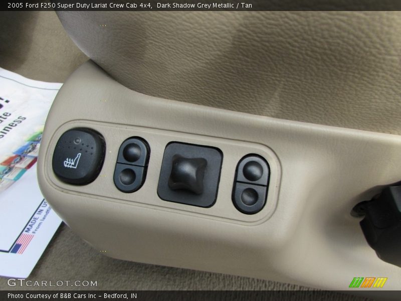 Dark Shadow Grey Metallic / Tan 2005 Ford F250 Super Duty Lariat Crew Cab 4x4