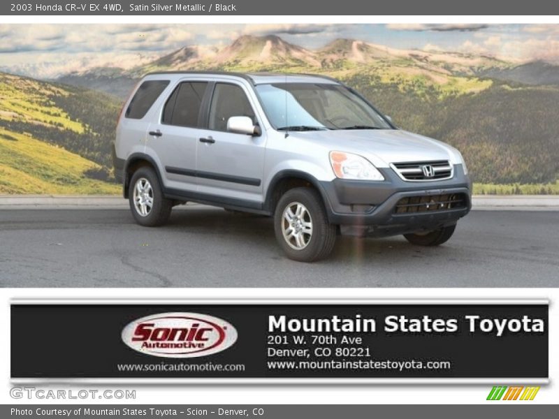 Satin Silver Metallic / Black 2003 Honda CR-V EX 4WD