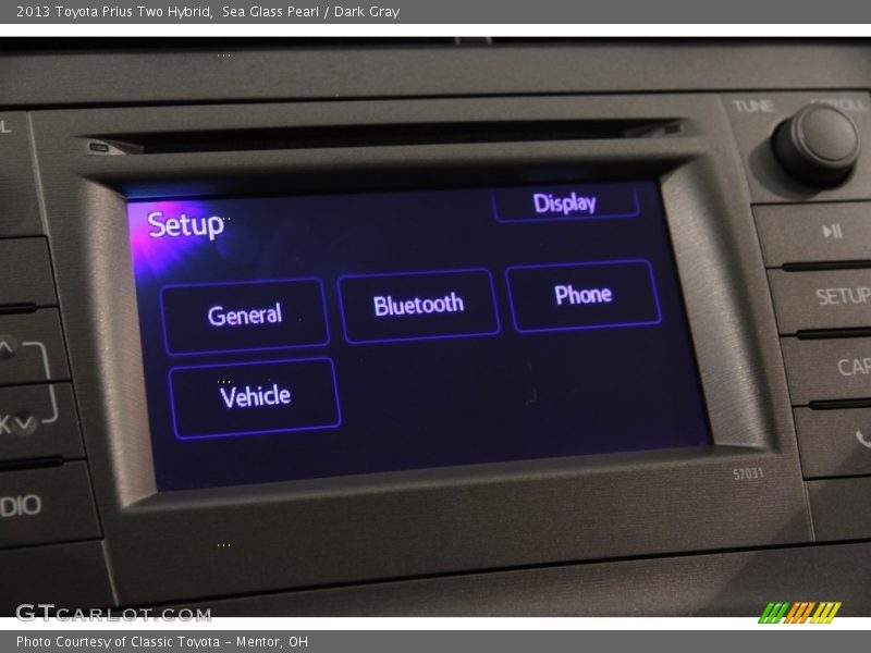 Sea Glass Pearl / Dark Gray 2013 Toyota Prius Two Hybrid