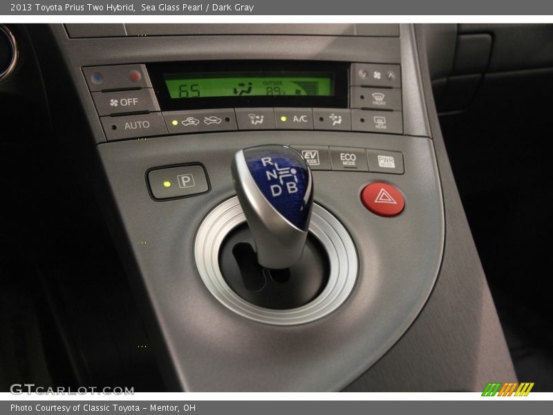 Sea Glass Pearl / Dark Gray 2013 Toyota Prius Two Hybrid